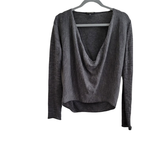Eileen Fisher drape neck in alpaca and marino wool top/sweater - Picture 3 of 7